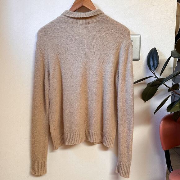 Toad&Co Cotati Collared Sweater in Cappuccino Boucle - Picture 6 of 8